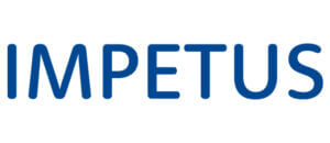 Blue text reading IMPETUS on a white background.