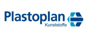 Plastoplan logo with blue text and geometric icon, representing a plastics distribution company in the UK.