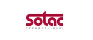 Sotac Tecnopolimeri logo in red, representing a brand related to Plastoplan Plastics UK distribution.