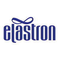 Logo displaying the word elastron in blue, associated with Plastoplan Plastics UK distribution services.